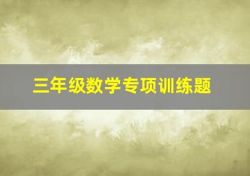 三年级数学专项训练题