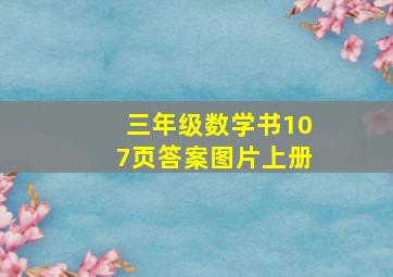 三年级数学书107页答案图片上册