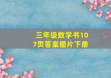 三年级数学书107页答案图片下册