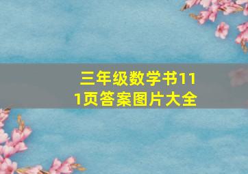 三年级数学书111页答案图片大全