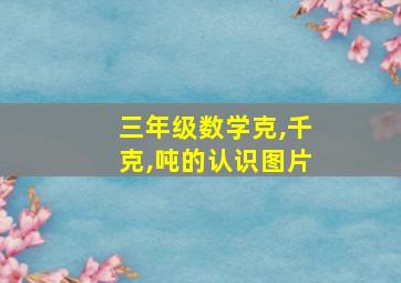 三年级数学克,千克,吨的认识图片