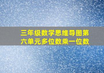 三年级数学思维导图第六单元多位数乘一位数