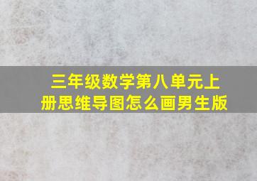 三年级数学第八单元上册思维导图怎么画男生版