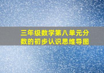 三年级数学第八单元分数的初步认识思维导图