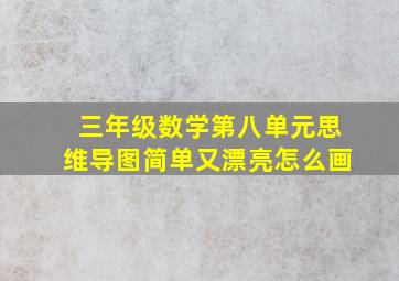 三年级数学第八单元思维导图简单又漂亮怎么画