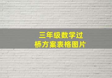 三年级数学过桥方案表格图片