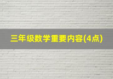 三年级数学重要内容(4点)