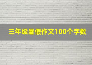 三年级暑假作文100个字数