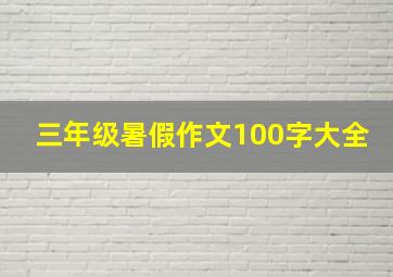 三年级暑假作文100字大全