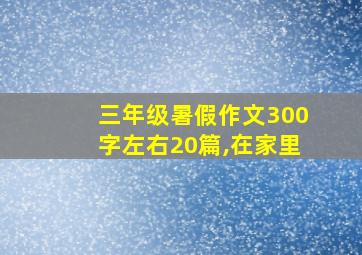 三年级暑假作文300字左右20篇,在家里