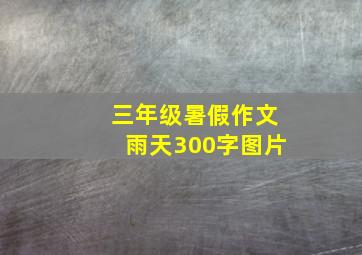 三年级暑假作文雨天300字图片