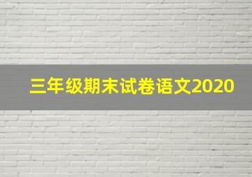 三年级期末试卷语文2020