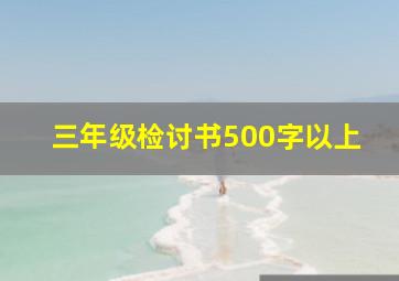 三年级检讨书500字以上