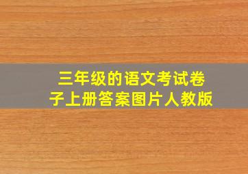 三年级的语文考试卷子上册答案图片人教版