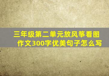 三年级第二单元放风筝看图作文300字优美句子怎么写