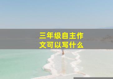 三年级自主作文可以写什么