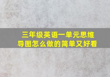 三年级英语一单元思维导图怎么做的简单又好看