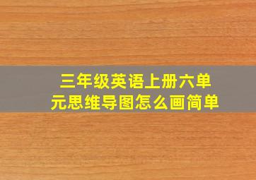 三年级英语上册六单元思维导图怎么画简单