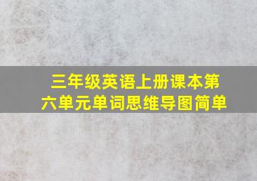 三年级英语上册课本第六单元单词思维导图简单