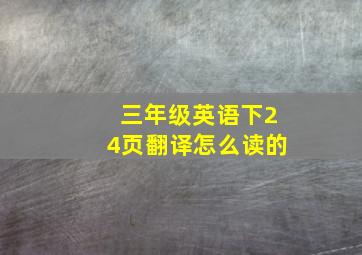 三年级英语下24页翻译怎么读的