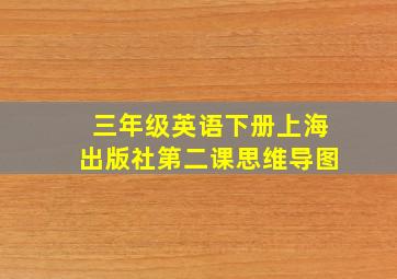 三年级英语下册上海出版社第二课思维导图