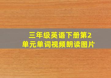 三年级英语下册第2单元单词视频朗读图片