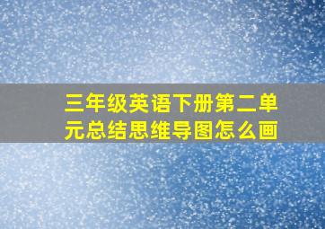 三年级英语下册第二单元总结思维导图怎么画