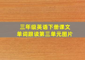 三年级英语下册课文单词跟读第三单元图片