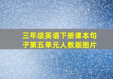 三年级英语下册课本句子第五单元人教版图片