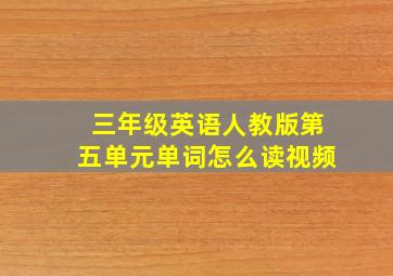 三年级英语人教版第五单元单词怎么读视频