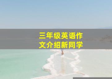 三年级英语作文介绍新同学