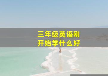 三年级英语刚开始学什么好