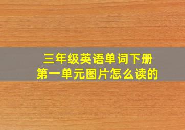 三年级英语单词下册第一单元图片怎么读的