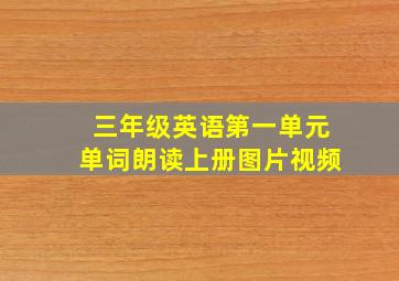 三年级英语第一单元单词朗读上册图片视频