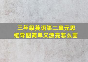 三年级英语第二单元思维导图简单又漂亮怎么画