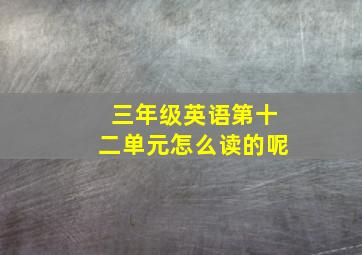 三年级英语第十二单元怎么读的呢