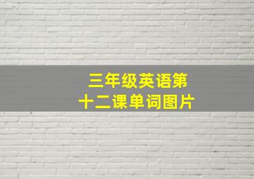 三年级英语第十二课单词图片