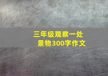 三年级观察一处景物300字作文