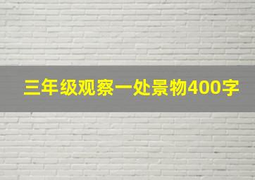 三年级观察一处景物400字