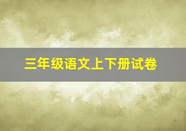 三年级语文上下册试卷