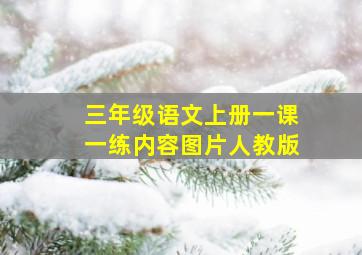 三年级语文上册一课一练内容图片人教版