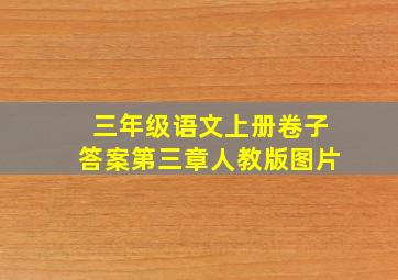 三年级语文上册卷子答案第三章人教版图片