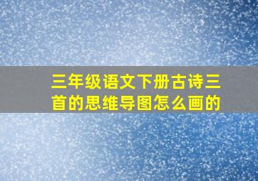 三年级语文下册古诗三首的思维导图怎么画的