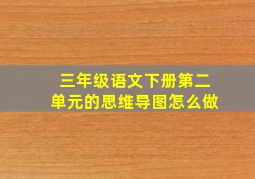 三年级语文下册第二单元的思维导图怎么做