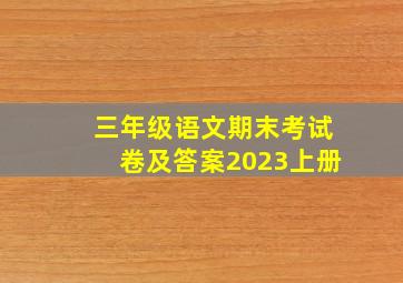 三年级语文期末考试卷及答案2023上册