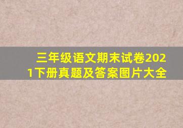 三年级语文期末试卷2021下册真题及答案图片大全