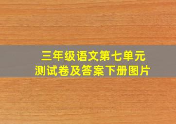 三年级语文第七单元测试卷及答案下册图片