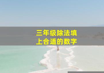 三年级除法填上合适的数字