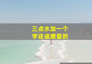 三点水加一个字还读原音的