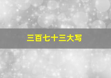 三百七十三大写